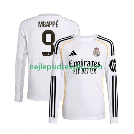 Fotbalový Dres Real Madrid Kylian Mbappé 9 Domácí 2025/26 Dlouhý Rukáv